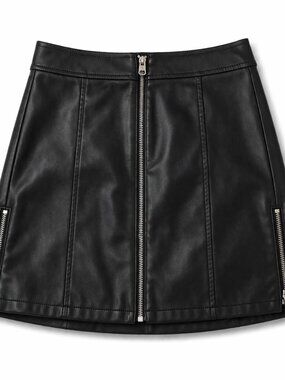 Express leather mini skirt, size 4